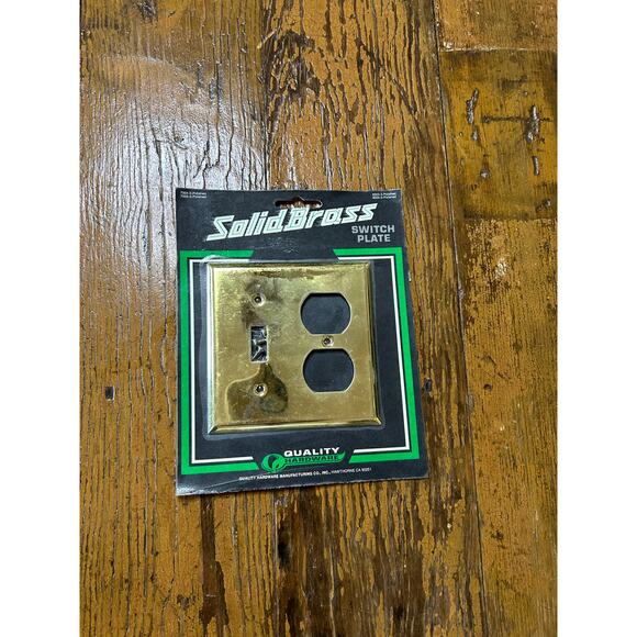 Solid Brass Switch Plate Cover NIP - Picture 1 of 3